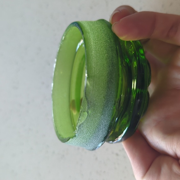 Vintage LE Smith moon and star emerald green canister jars - Picture 3 of 5